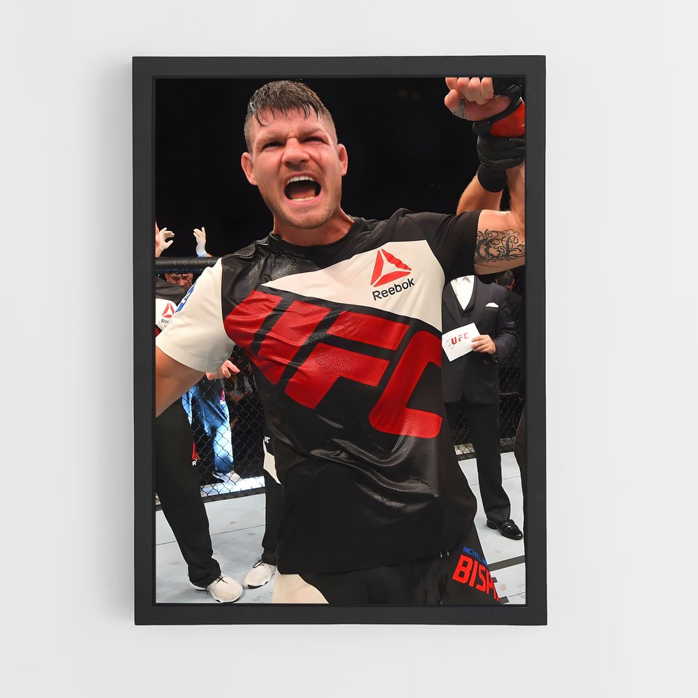 Poster Michael de bisping – affiche MMA (vue 2)